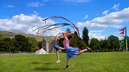 Summer of play Ilam Park girls dancing